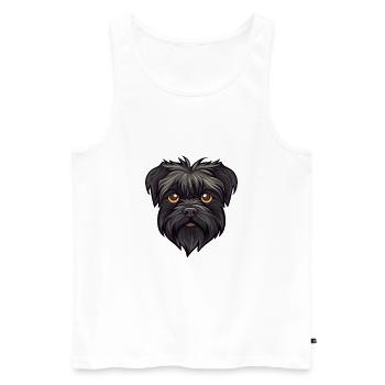 Affenpinscher Race de chien Cartoon Kawaii Illustratio - Débardeur bio Premium Homme - blanc - Devant - Michal (187cm)