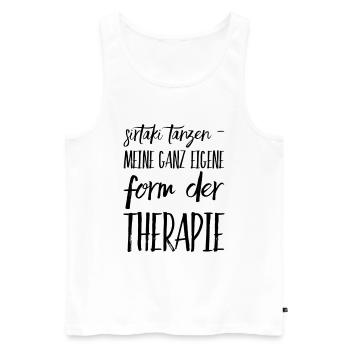 Lustiger Griechischer Spruch Griechenland Geschenk - Männer Premium Bio Tank Top - Weiß - Vorne - AI Model Male 178 light (178cm)