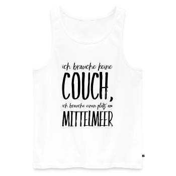 Lustiger Griechischer Spruch Griechenland Geschenk - Männer Premium Bio Tank Top - Weiß - Vorne - AI Model Male 178 light (178cm)