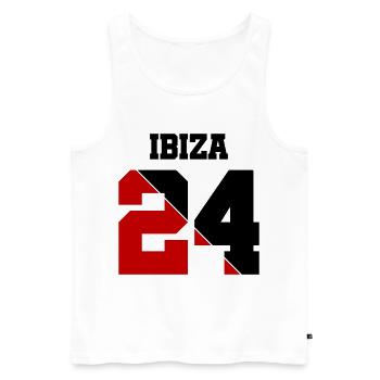 Ibiza 24 - Débardeur bio Premium Homme - blanc - Devant - Michal (187cm)