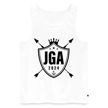 Mallorca 2024 - Männer Premium Bio Tank Top - Weiß - Vorne - AI Model Male 178 light (178cm)