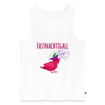 Fasenacht, Fastnacht, Nachtigall, fastnachtigall - Männer Premium Bio Tank Top - Weiß - Vorne - AI Model Male 178 light (178cm)