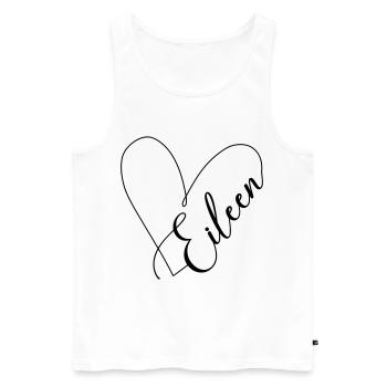 Eileen Name Herzlinie - Männer Premium Bio Tank Top - Weiß - Vorne - AI Model Male 178 light (178cm)