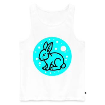 Symbole de Pâques lapin - Débardeur bio Premium Homme - blanc - Devant - Michal (187cm)