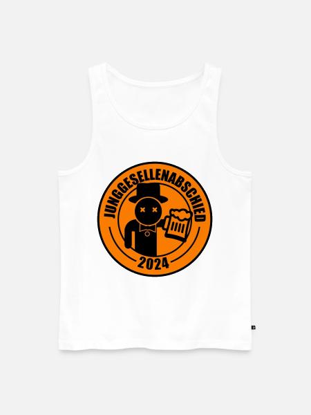 Junggesellenabschied 2024 Bier - Männer Premium Bio Tank Top - Weiß