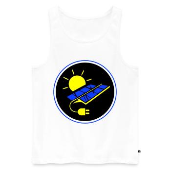 Symbole du système photovoltaïque énergie solaire - Débardeur bio Premium Homme - blanc - Devant - AI Model Male 178 light (178cm)