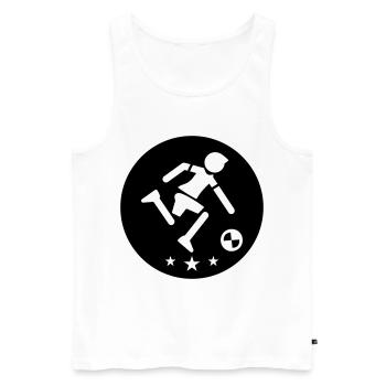 Joueur de football Joueur de football - Débardeur bio Premium Homme - blanc - Devant - AI Model Male 178 light (178cm)