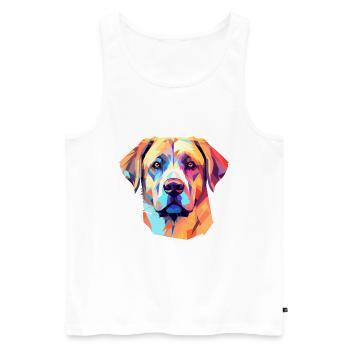 Berger anatolien chien race aquarelle dessin animé Ka - Débardeur bio Premium Homme - blanc - Devant - Michal (187cm)