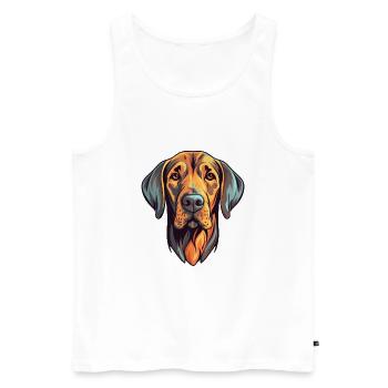 Plott Hund Hund Rasse Aquarell Cartoon Kawaii Co - Männer Premium Bio Tank Top - Weiß - Vorne - AI Model Male 178 light (178cm)