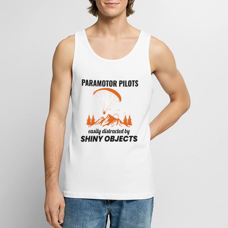 Paramotor Pilot Paramotoring Powered Paraglider Men's Premium Organic Tank Top