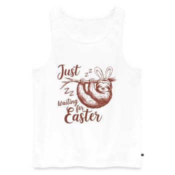 Just Waiting For Easter - Men's Premium Organic Tank Top - white - Front - Michal (187cm)
