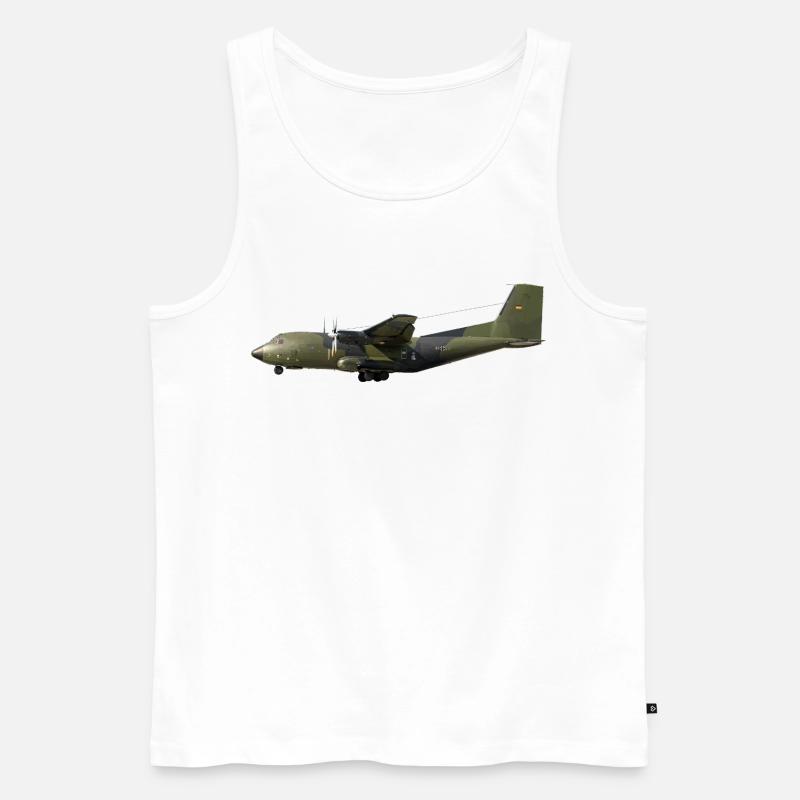 C-160 Transall - Männer Premium Bio Tank Top - Weiß