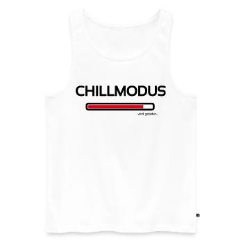 Chillmodus - heute wird nur noch ausgeruht - Männer Premium Bio Tank Top - Weiß - Vorne - Michal (187cm)