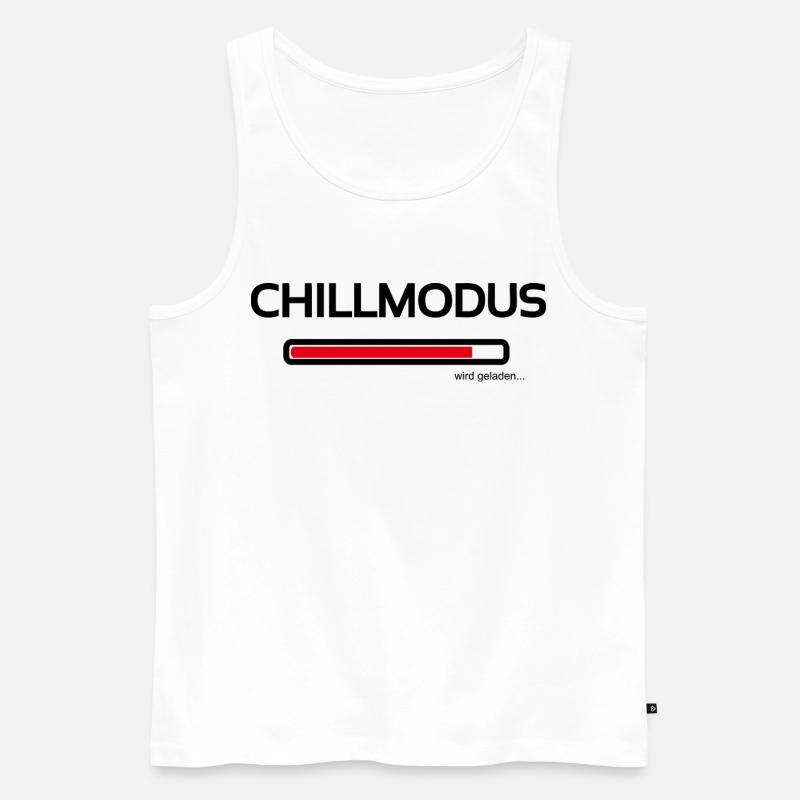 Chillmodus - heute wird nur noch ausgeruht - Männer Premium Bio Tank Top - Weiß