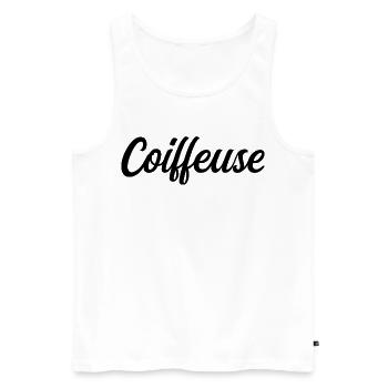 Friseur Make-up Stylist Professioneller Friseur - Männer Premium Bio Tank Top - Weiß - Vorne - Michal (187cm)