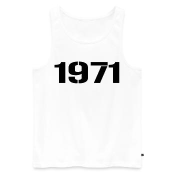 Millésime 1971 - Débardeur bio Premium Homme - blanc - Devant - Michal (187cm)