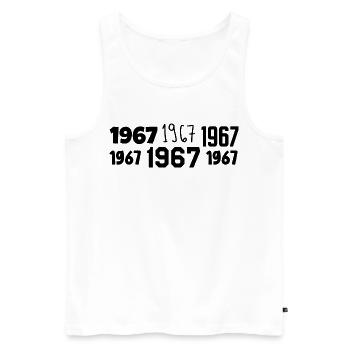 1967 – Großartig seit 1967 - Männer Premium Bio Tank Top - Weiß - Vorne - AI Model Male 178 light (178cm)