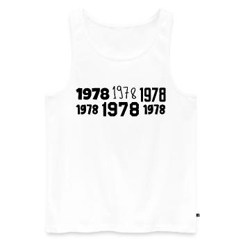 1978 – Großartig seit 1978 - Männer Premium Bio Tank Top - Weiß - Vorne - AI Model Male 178 light (178cm)