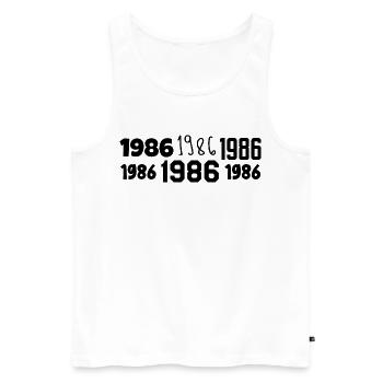 1986 - Awesome since 1986 - Men's Premium Organic Tank Top - white - Front - AI Model Male 178 light (178cm)