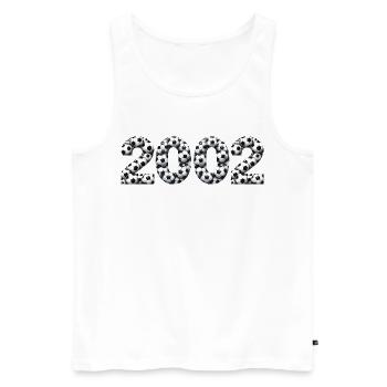 2002 Geburtsjahr Fussball - Männer Premium Bio Tank Top - Weiß - Vorne - Michal (187cm)