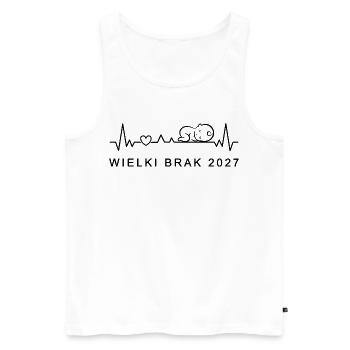 Ich Werde Großer Bruder 2027 Herzschlag Polnisch - Männer Premium Bio Tank Top - Weiß - Vorne - Michal (187cm)