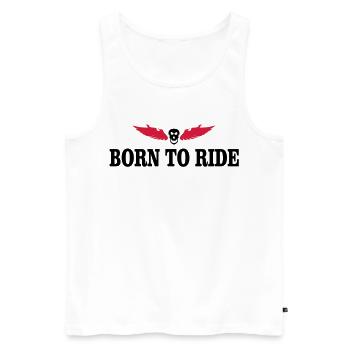 biker - Men's Premium Organic Tank Top - white - Front - AI Model Male 178 light (178cm)