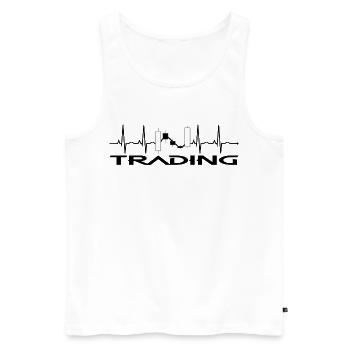 Trading - Men's Premium Organic Tank Top - white - Front - AI Model Male 178 light (178cm)