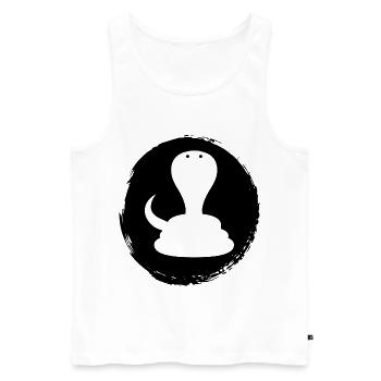 Snake Cobra Rattlesnake - Men's Premium Organic Tank Top - white - Front - AI Model Male 178 light (178cm)