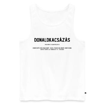 donaldkacsazas - Männer Premium Bio Tank Top - Weiß - Vorne - Michal (187cm)