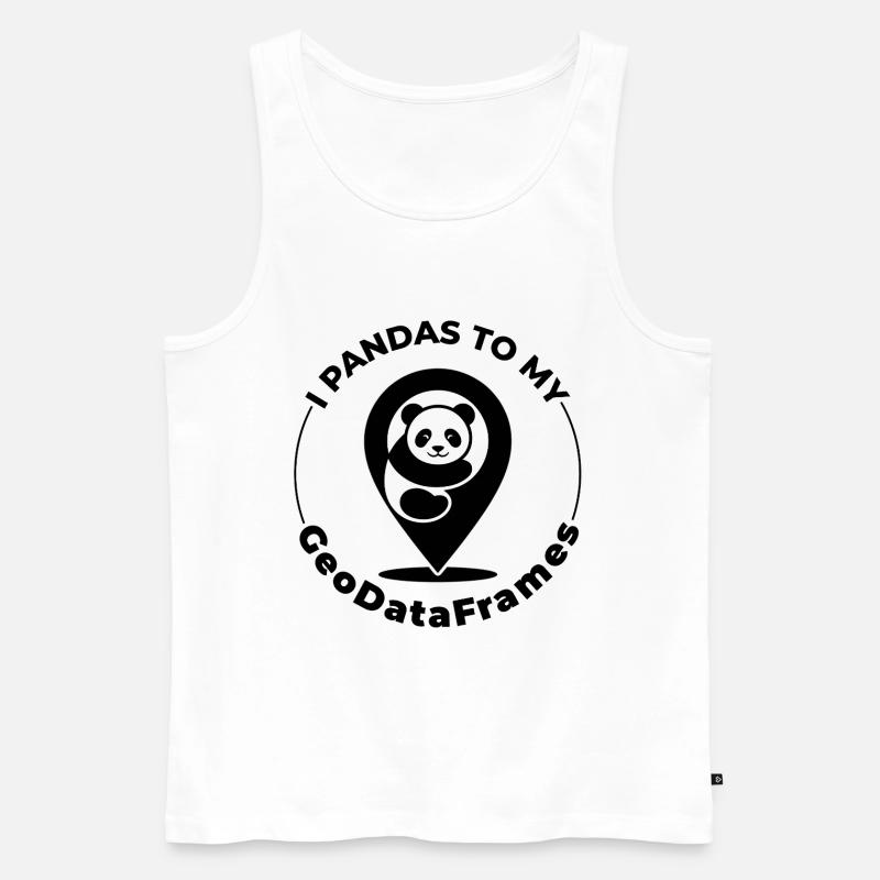 GeoDataFrames Pandas GIS Programmation Python - Débardeur bio Premium Homme - blanc