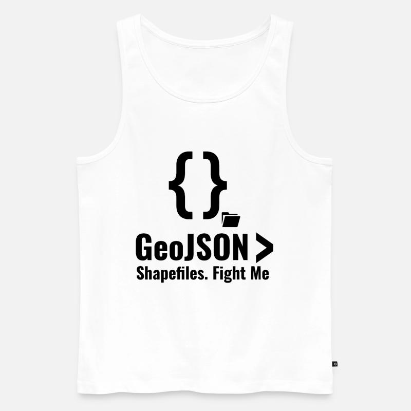 Debatte über GeoJSON-Shapefiles GIS-Datenformat - Männer Premium Bio Tank Top - Weiß