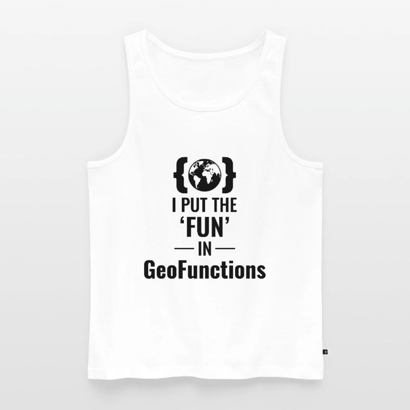 GeoFunctions GIS Programming Developer Fun Men's Premium Organic Tank Top