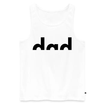 Dad Est. 2026 | Vater | Vatertag - Männer Premium Bio Tank Top - Weiß - Vorne - Michal (187cm)