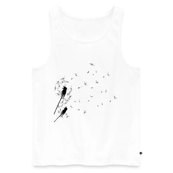 Pusteblumen Design - Männer Premium Bio Tank Top - Weiß - Vorne - Michal (187cm)