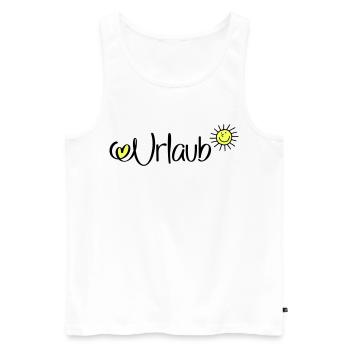 Urlaub in der Sonne - Männer Premium Bio Tank Top - Weiß - Vorne - Michal (187cm)