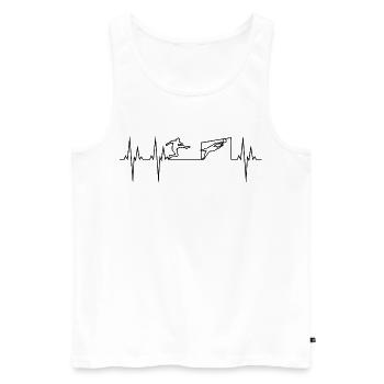 Fußball Elektrokardiogramm EKG - Männer Premium Bio Tank Top - Weiß - Vorne - AI Model Male 178 light (178cm)