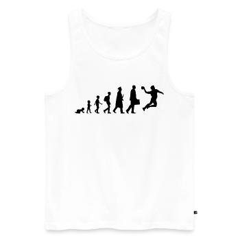 Die Entwicklung eines Handballers - Männer Premium Bio Tank Top - Weiß - Vorne - Michal (187cm)