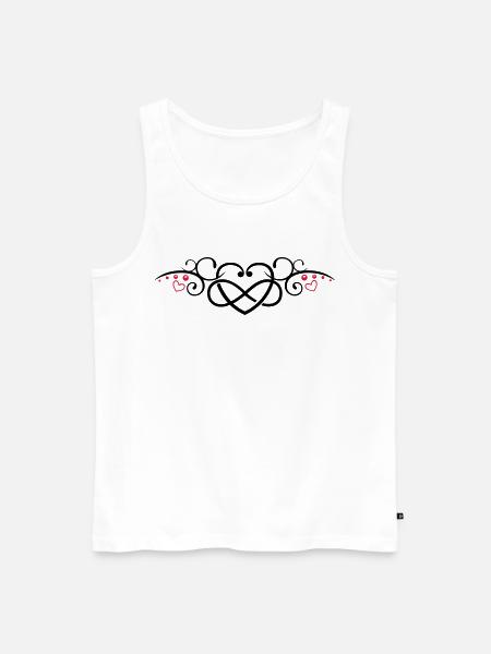 Herz mit Unendlichkeitschleife, infinity - Männer Premium Bio Tank Top - Weiß