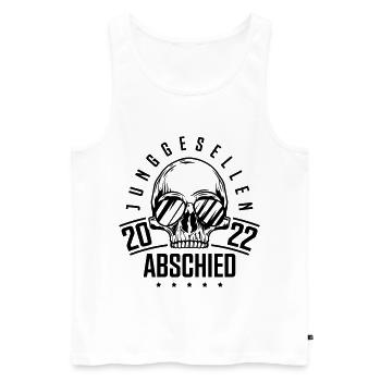 junggesellenabschied 2022 skelett - Männer Premium Bio Tank Top - Weiß - Vorne - Michal (187cm)