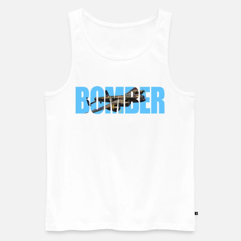 Bomber Avro Lancaster - Männer Premium Bio Tank Top - Weiß