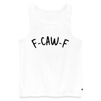 F-CAW-F (Couleur modifiable via Personnaliser) - Débardeur bio Premium Homme - blanc - Devant - Michal (187cm)