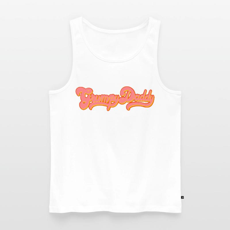 Grumpy Daddy Retro Script - Color "Exploitation" Men's Premium Organic Tank Top