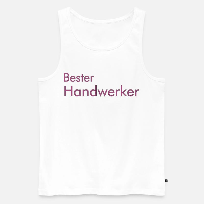 Bester Handwerker - Männer Premium Bio Tank Top - Weiß