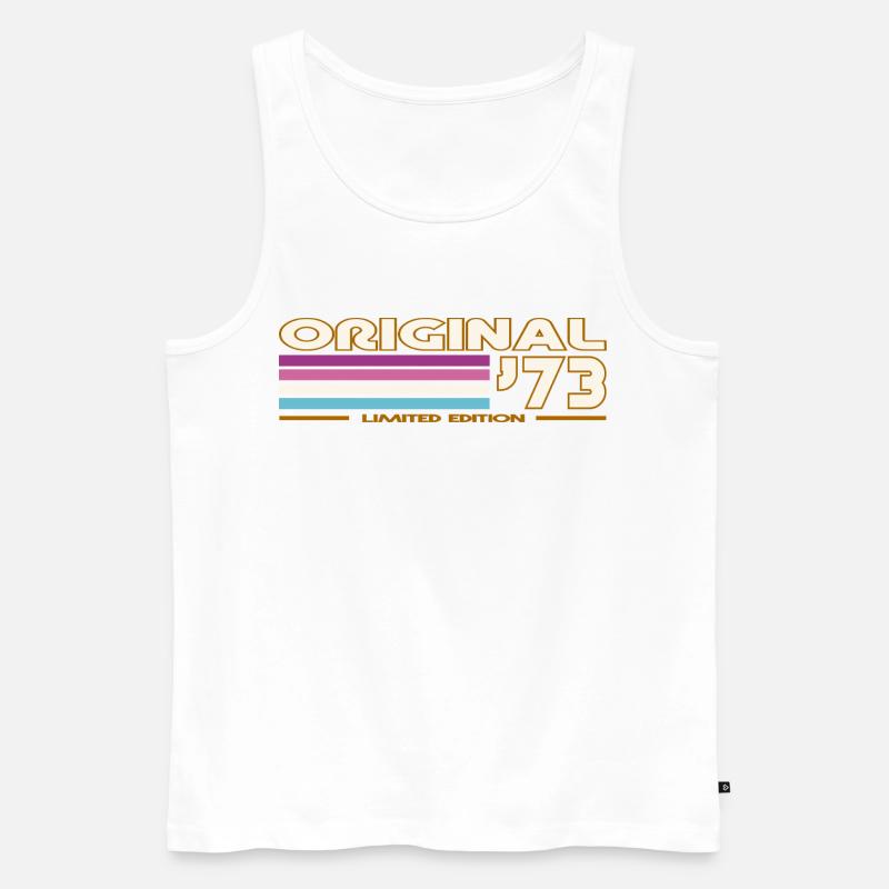 Originale 73er Retro 70s - Männer Premium Bio Tank Top - Weiß