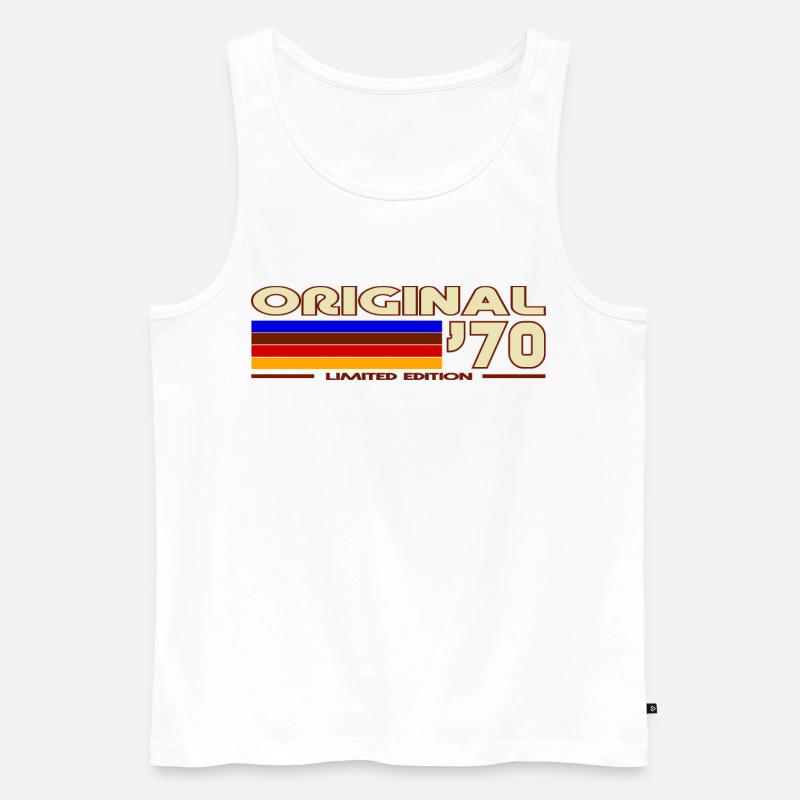 1970 - Männer Premium Bio Tank Top - Weiß