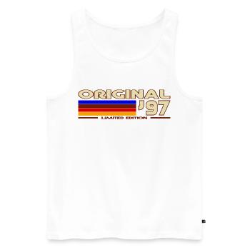 Original97 Retro German Flag - Men's Premium Organic Tank Top - white - Front - Michal (187cm)