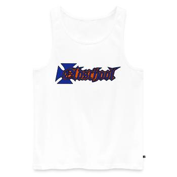 Old School - style - cool - Männer Premium Bio Tank Top - Weiß - Vorne - AI Model Male 178 light (178cm)