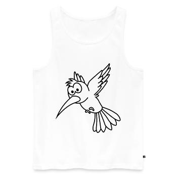 Colibri Comic Animal - Débardeur bio Premium Homme - blanc - Devant - Michal (187cm)