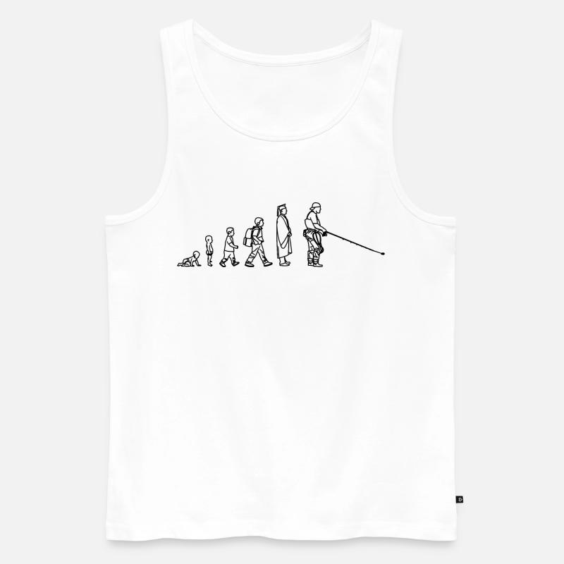 Fischer Evolution - Männer Premium Bio Tank Top - Weiß