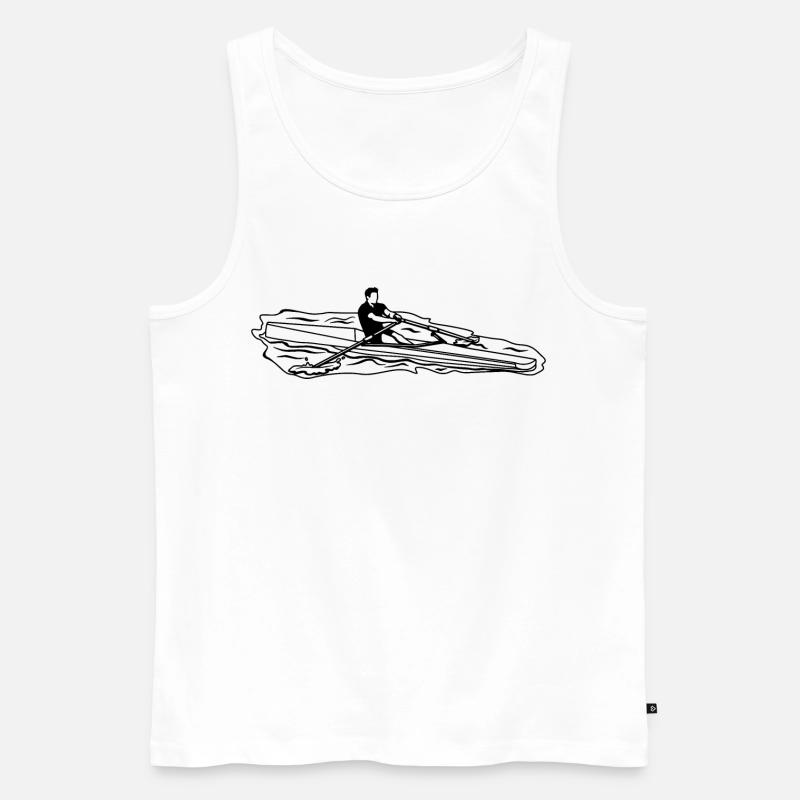 Ruderer - Männer Premium Bio Tank Top - Weiß